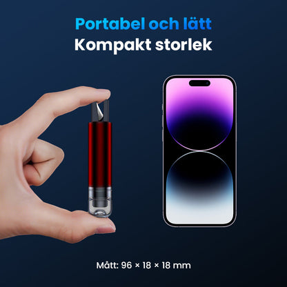 ⏰ Missa inte 50 % rabatt på detta kompakta nödverktyg med fönsterkrossare och säkerhetsbälteskniv – perfekt för alla bilägare!