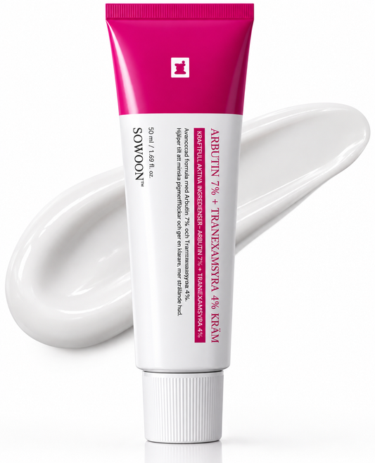 Sowoon™ | Kräm mot hyperpigmentering och melasma | 7 % arbutin + 4 % tranexamsyra