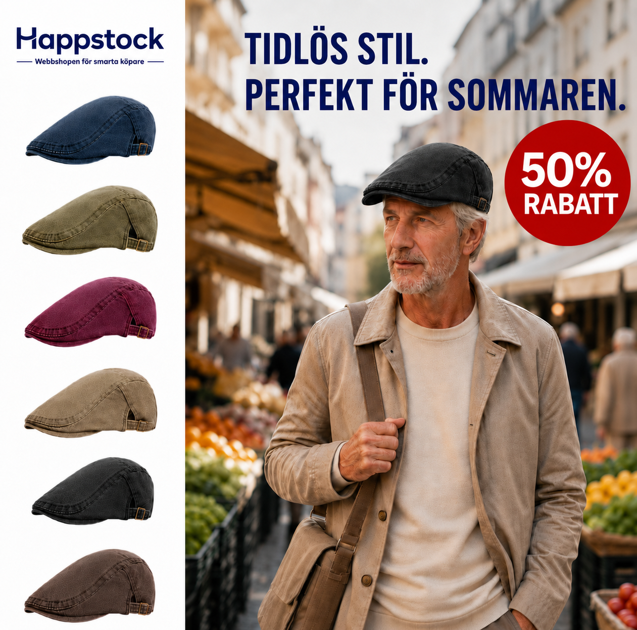 GentCap™ | Elegant Flat Cap för Alla Tillfällen