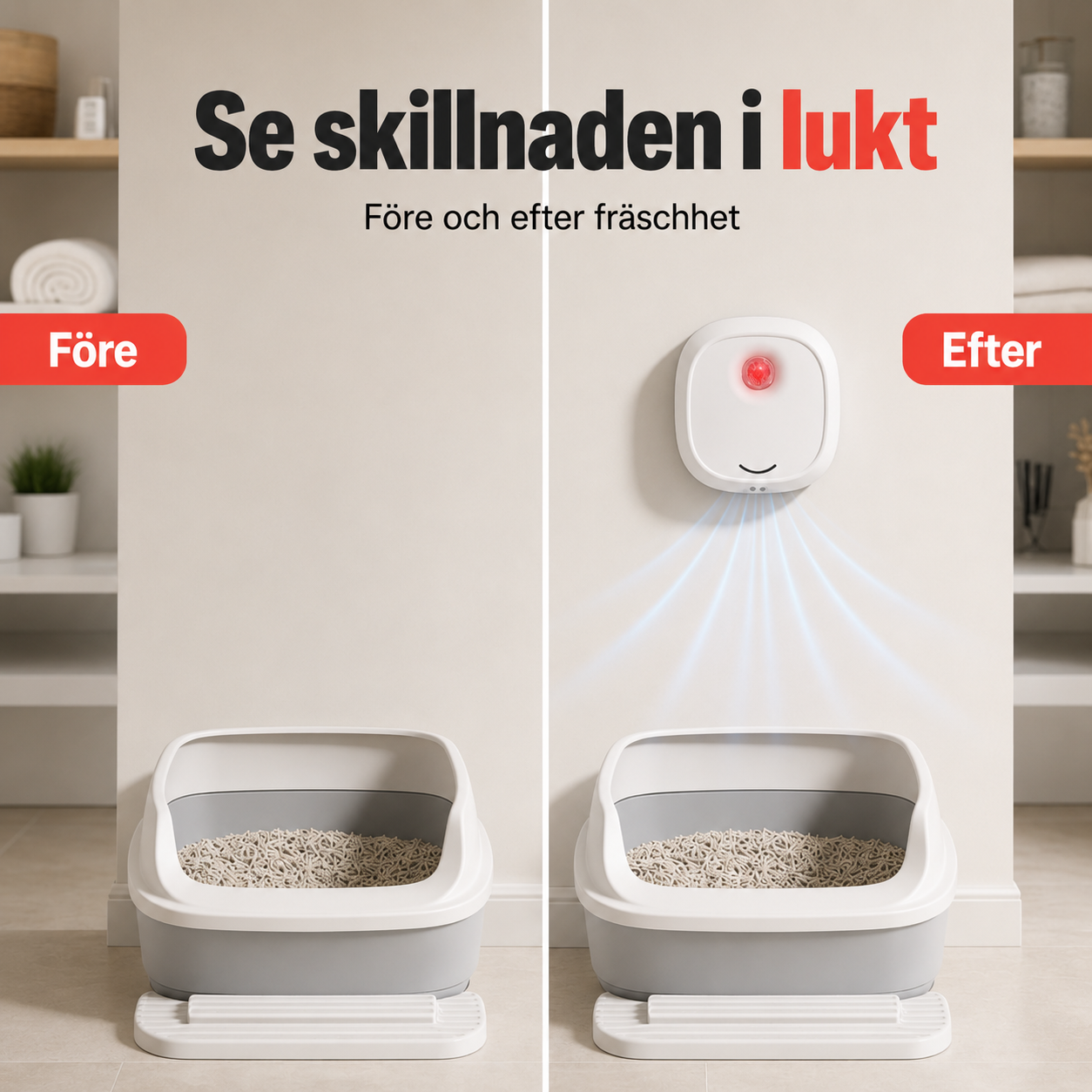 🏡 Tyst luktborttagare för hem med husdjur – Fräsch luft varje dag 🐾
