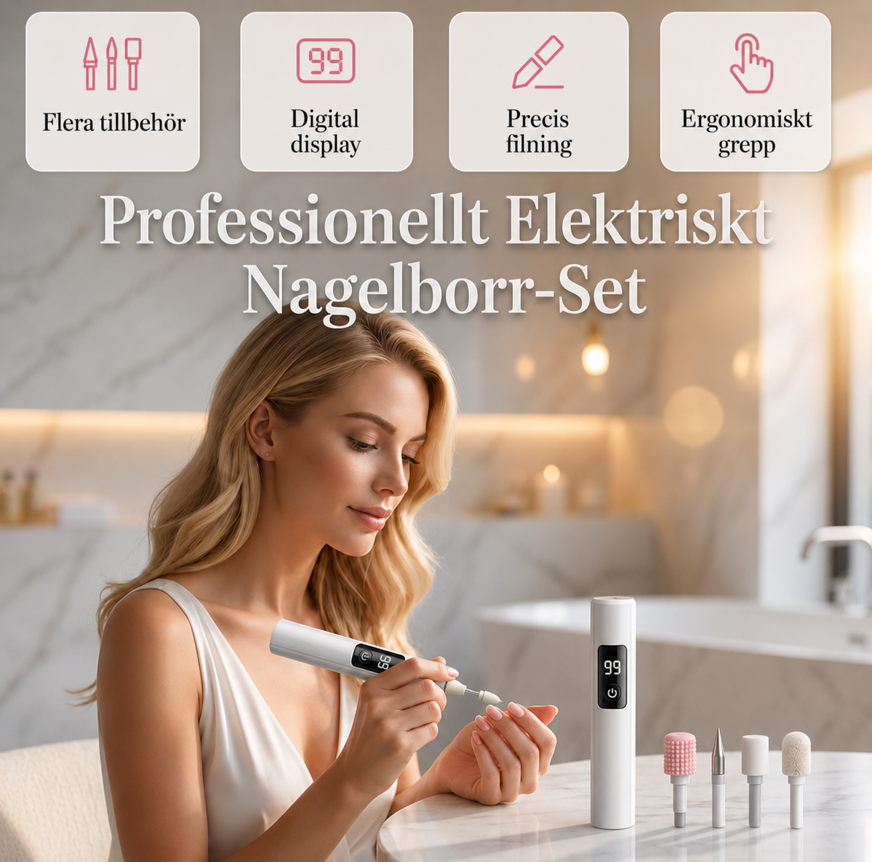 🎉 REA 2026 – 50 % rabatt på vår professionella elektriska nagelfil med 99 hastigheter!