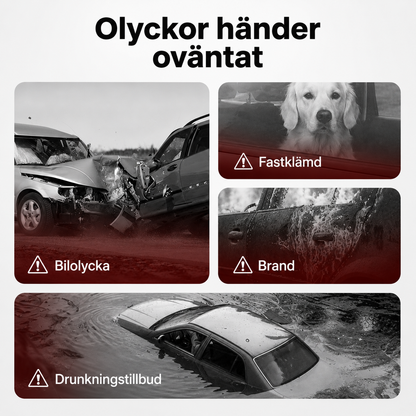 ⏰ Missa inte 50 % rabatt på detta kompakta nödverktyg med fönsterkrossare och säkerhetsbälteskniv – perfekt för alla bilägare!