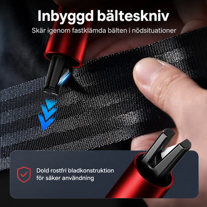 ⏰ Missa inte 50 % rabatt på detta kompakta nödverktyg med fönsterkrossare och säkerhetsbälteskniv – perfekt för alla bilägare!