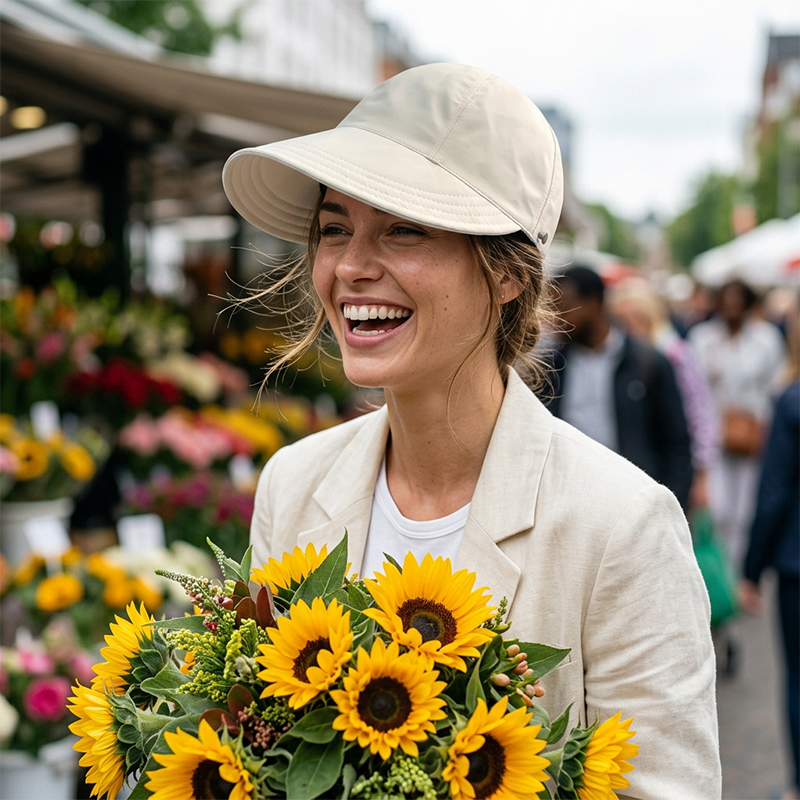 ☀️ 50 % RABATT JUST NU! 👒 Solhatt med öppning för hästsvans – lätt, luftig och med UPF 50+ samt justerbar passform. Perfekt för löpning, stranden och alla utomhusaktiviteter.