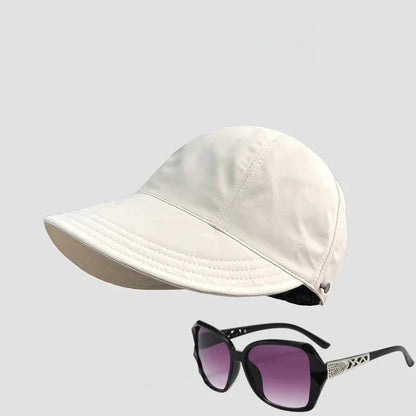 ☀️ 50 % RABATT JUST NU! 👒 Solhatt med öppning för hästsvans – lätt, luftig och med UPF 50+ samt justerbar passform. Perfekt för löpning, stranden och alla utomhusaktiviteter.