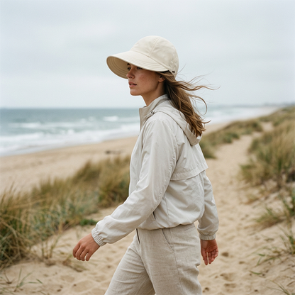 ☀️ 50 % RABATT JUST NU! 👒 Solhatt med öppning för hästsvans – lätt, luftig och med UPF 50+ samt justerbar passform. Perfekt för löpning, stranden och alla utomhusaktiviteter.