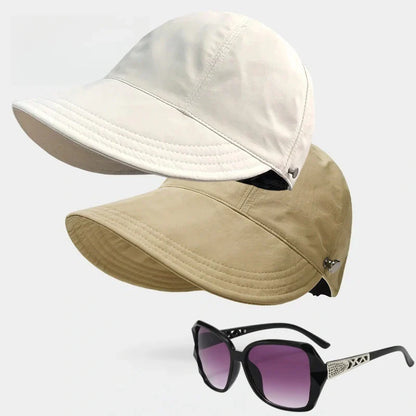 ☀️ 50 % RABATT JUST NU! 👒 Solhatt med öppning för hästsvans – lätt, luftig och med UPF 50+ samt justerbar passform. Perfekt för löpning, stranden och alla utomhusaktiviteter.